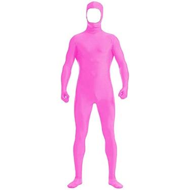 Imagem de Aniler Body Zentai masculino e feminino de elastano com rosto aberto para fantasia (GG, rosa choque)