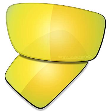 Imagem de SAUCER Lentes de substituição premium para óculos de sol Oakley Gascan OO9014 de alta definição - ouro 24K polarizado