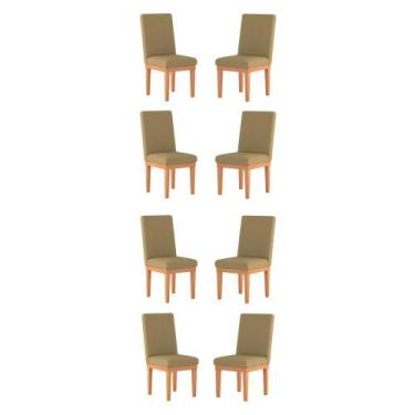Imagem de Kit 8 Cadeiras Estofadas Reforçadas Para Sala De Jantar - Balaqui Deco