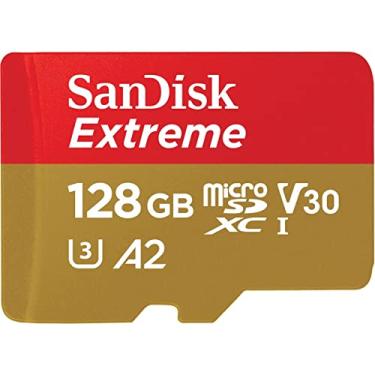 Imagem de SanDisk Cartão microSDXC Extreme de 128 GB para jogos móveis, até 190 MB/s, com desempenho de aplicativo A2, UHS-I, Classe 10, U3, V30