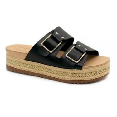 Imagem de Sandalia Salto Baixo Preta Feminino Vizzano 1705-Feminino