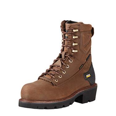 Imagem de Bota de trabalho masculina Ariat Powerline H2O de 20 cm, Oily Distressed Brown, 8.5 M US