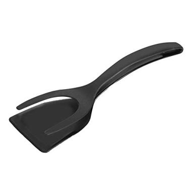 Imagem de Espátula de silicone 2 em 1 Turner BPA, panqueca preta flexível antiaderente resistente ao calor SEM ferramenta de cozimento deslizante ergonomicamente projetada com design