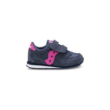 Imagem de Tênis infantil Saucony Baby Jazz H&l-K, Navy/Pink, 11.5 Little Kid