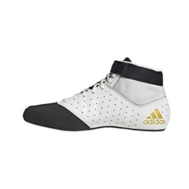 Imagem de adidas Mat Hog 2.0 Tênis de luta livre masculino, Preto/ouro fosco/branco, 36