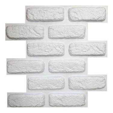Imagem de Kit 14 Placas Tijolinho Decoração Parede Revestimento Pvc