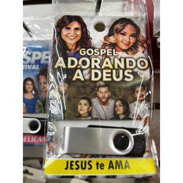 Imagem de pen drive com musicas gravadas diversas pendrive gravado generos GOSPEL ADORANDO A DEUS