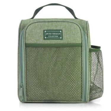 Imagem de Conjunto Bolsa Térmica C- Bolsos E Pote De Marmita, Garrafa 430 Ml E Porta Talheres Verde
