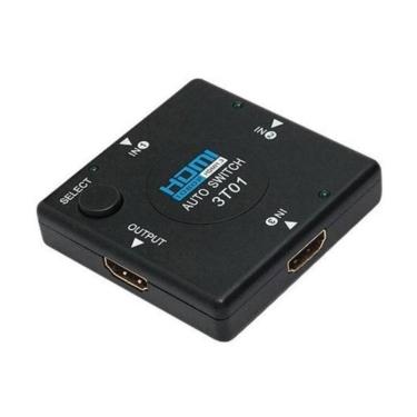 Imagem de Switch Hdmi Divisor Hub Com 3 Portas Hdmi Full Hd 1080p