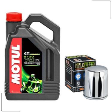 Imagem de Kit Oleo E Filtro Harley Fat Boy Low 2010-2017 Motul 15w50 - MOTUL / H