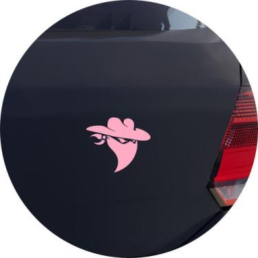 Imagem de Adesivo de Carro Sertanejo Cowboy Bandido - Cor Rosa Claro - Melhor Ad