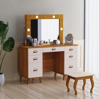 Imagem de Penteadeira Feminina Com Assento Melbourne Freijó Maní