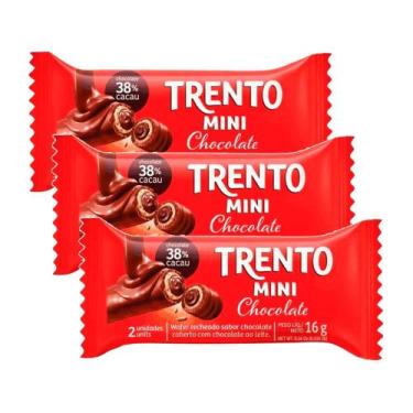 Imagem de Kit 3 Chocolate Trento Mini Ao Leite 16g