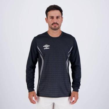 Imagem de Camisa Umbro Goleiro Portiere Manga Longa Preta, G