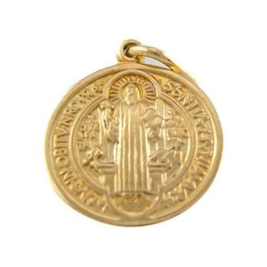 Imagem de Pingente Medalha São Bento 18k 750 1.5 Certificado Garantia - JOIE JOI