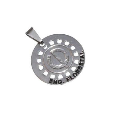 Imagem de Pingente Minha Profissão Engenharia Florestal Níquel - Milena Folheado