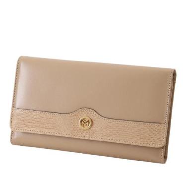 Imagem de Carteira Feminina Couro Legítimo Botão Rg Cartão Mariart 310, 03, Amar