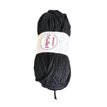 Imagem de 2 Lã Mollet Novelo Preto Trança E Box Braid, Twist E Tricô - Blook