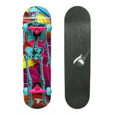 Imagem de Skate Traxart X-Pro Skeleton Azul DZ-008