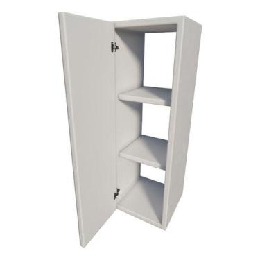 Imagem de Armário Em Madeira MDP Branco Banheiro Compacto Design Elegante - Tech