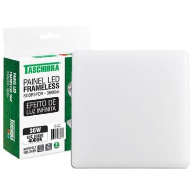 Imagem de Painel Plafon Quadrado Sobrepor 36w Borda Infinita 4000K - TASCHIBRA, 