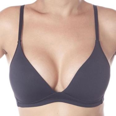 Imagem de Sutiã Básico Com Bojo Triângulo Sem Aro Liebe, GG, Preto