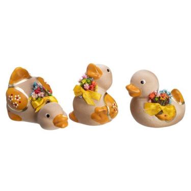 Imagem de Enfeite Trio Pato Bebê Filhote Cerâmica Decoração Casa Sala - Maryland