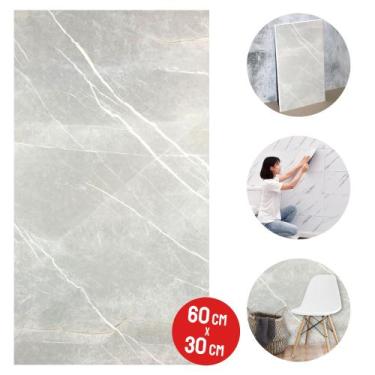 Imagem de Placas Painéis 3d Autocolante 60 X 30 Mármore Cinza - AuShopExpress, A