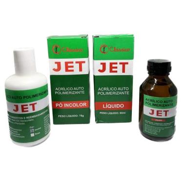 Imagem de Resina Acrílica Kit pó 78G INCOLOR +  líq 60ml Jet Clássico - Jet Clás