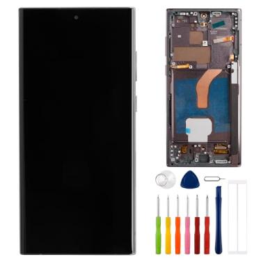 Imagem de E-yiiviil Tela TFT compatível com Samsung Galaxy S22 Ultra 5G SM-S908B SM-S908U Tela LCD de 6,8 polegadas Tela sensível ao toque com ferramentas Impressão digital não suportada (com moldura)