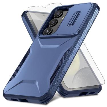 Imagem de Asuwish Capa de celular para Samsung Galaxy S24 Plus S24+ 5G com protetor de tela de vidro temperado e capa de câmera deslizante fina robusta híbrida à prova de choque S24plus 24S + S 24 24+ mulheres