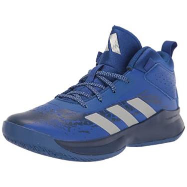 Imagem de adidas Tênis de basquete infantil unissex Cross Em Up 5, Team Royal Blue/Silver Metallic, 12.5 Wide Little Kid