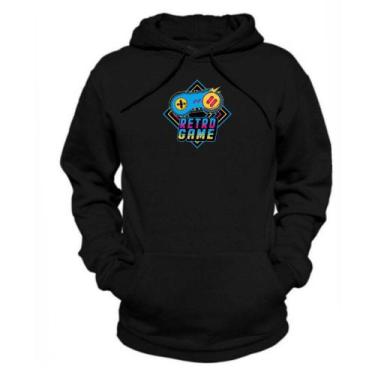 Imagem de Blusa de Frio Peluciado Moletom Bolso Canguru Estampado - Relaxado, Pr