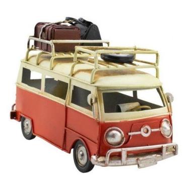 Imagem de Kombi Vermelho Com Bagagens Estilo Retrô Vintage - Skin Zabom