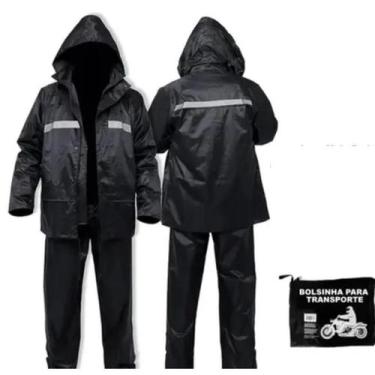 Imagem de Conjunto Capa De Chuva Para Motoqueiros Ciclistas Impermeável Calça Ja