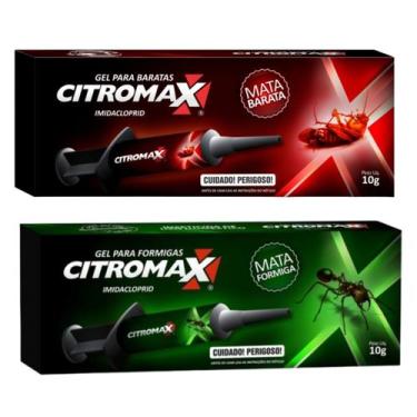 Imagem de Kit 1 Gel Mata Barata Citromax + 1 Gel Mata Formigas