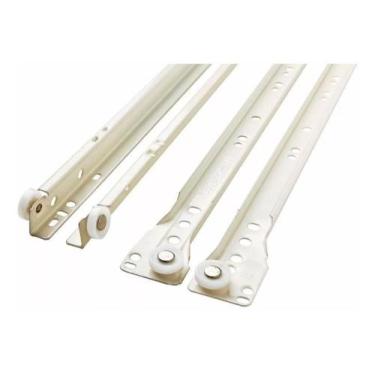 Imagem de Corrediça (trilho) Branca Para Gavetas 45 Cm 1 Par - Bigfer 