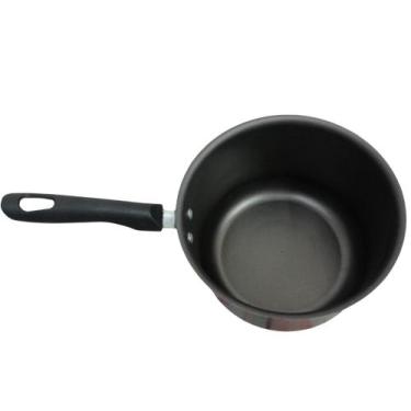 Imagem de Panela RL Pequena Antiaderente teflon Tampa Vidro 14cm 1 L Preto