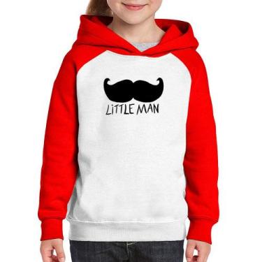 Imagem de Moletom Infantil Little Man - Foca na Moda, Branco, Vermelho, 8