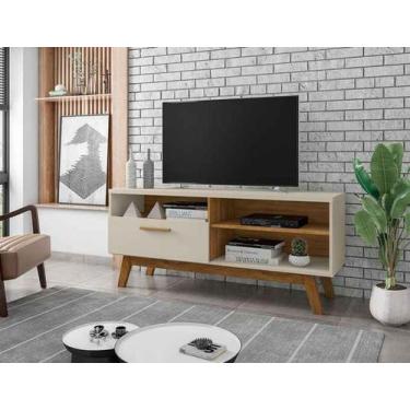 Imagem de Rack Paládio em Madeira Off-white Cinamomo para TV até 55 Polegadas Mó