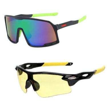 Imagem de Kit 2 Óculos Esportivo Masculino Feminino + Lentes Noturnas - PENDULAR