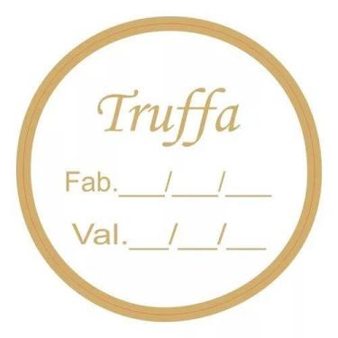 Imagem de Etiquetas Adesivas Uso Manual Truffa Validade e Fabricação Ouro - Etiq