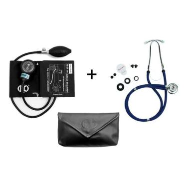 Imagem de Kit Enfermagem Esfigmomanômetro Aparelho De Medir Pressão Arterial NEW