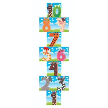 Imagem de Amarelinha Infantil em Adesivo- Numeros em Animais Divertidos - Decora