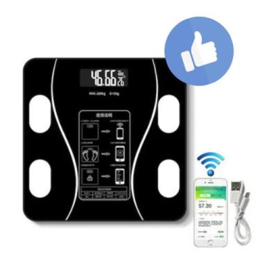 Imagem de Balança Digital Bioimpedância Com Aplicativo Bluetooth 180kg - vijodi