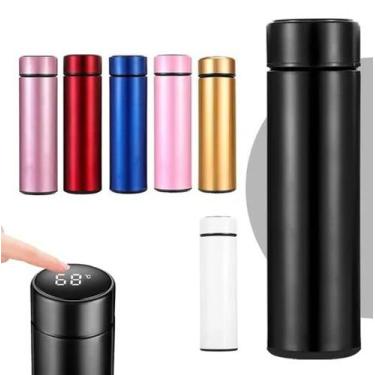 Imagem de Garrafa Térmica De Inox 500 Ml com Termômetro Digital. - MeF, Preto