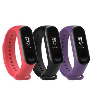 Imagem de Kit 3 Pulseiras compatíveis com Mi Band 3 /4 - Nsmart