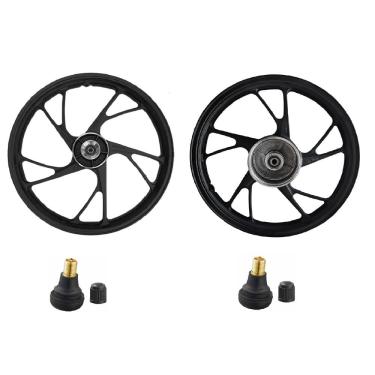 Imagem de Par de Roda Liga Leve Titan Fan Start 160 2016 A 2024 Pé De Galinha Shiver + 2 Bicos