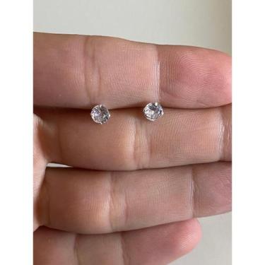 Imagem de Brinco Prata 925 - Zircônia 5mm - MPJoias