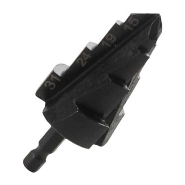 Imagem de WeiLaiKeQi Ferramenta de expansão de tubo de broca escalonada, resistência ao desgaste de 15-31mm para 1/2 ", 1/4", 1 "ferramenta de reparo expansor de tubo